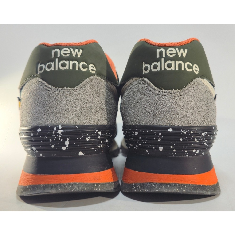New Balance 574 Rugged Grey Black Orange Cordura Sneakers ML574DAG Mens 12 - Picture 3 of 9